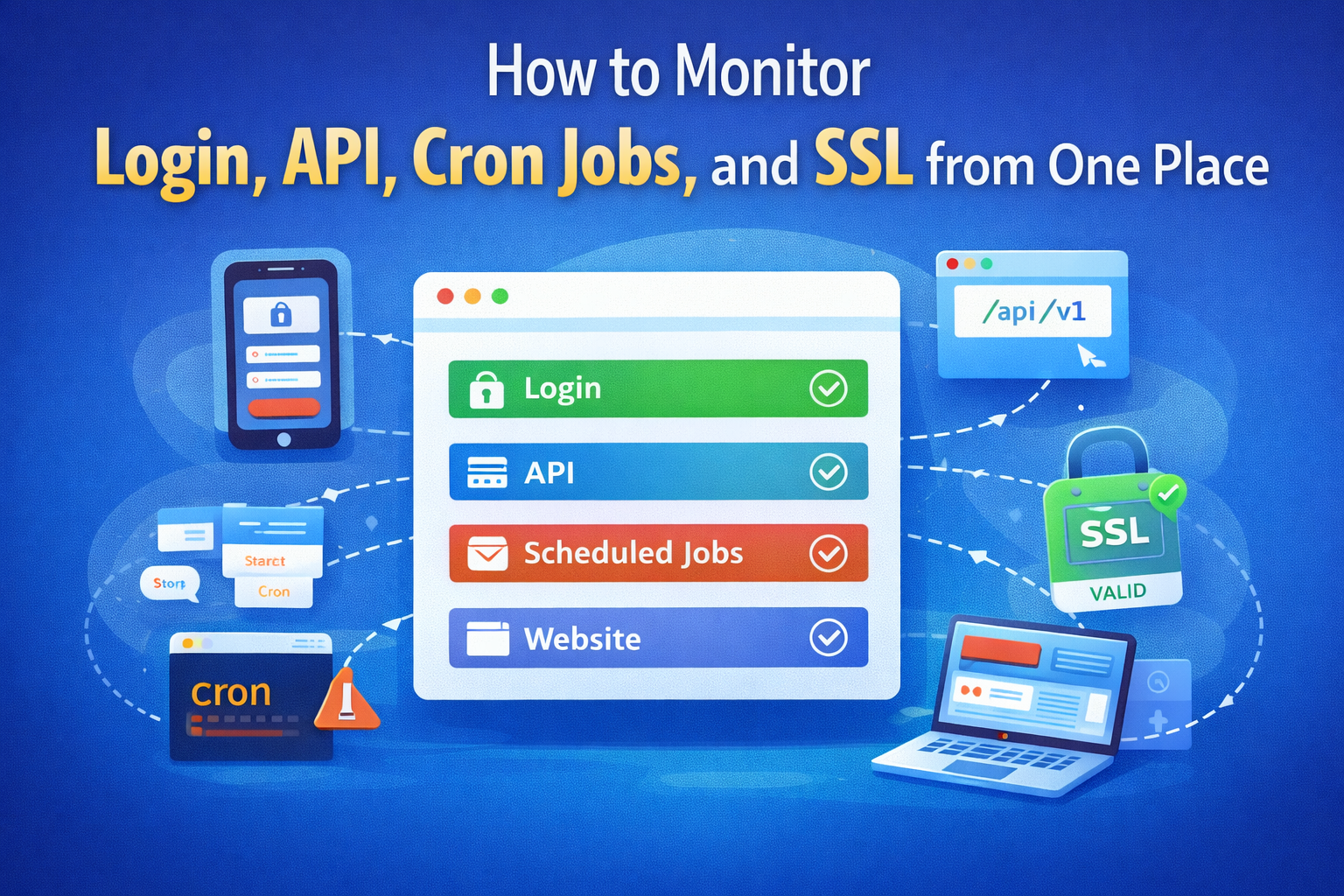 How to monitor login, API, cron jobs, and SSL from one place cover image